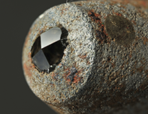 Vickers hardness scale testing for metal